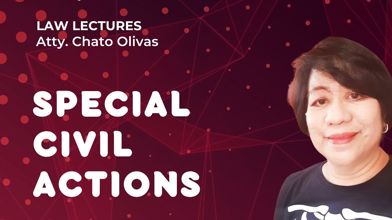 [SpecCiv] Special Civil Actions   Preliminary matters (Video12)