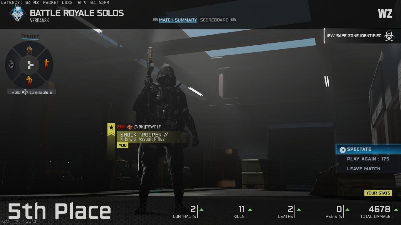 Call of Duty_Warzone BR Solos 11&2 5th Place