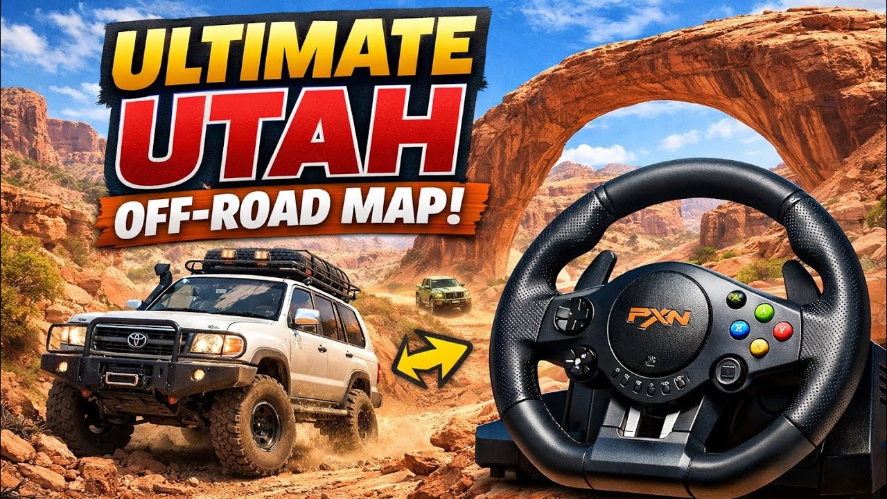 Extreme Land Cruiser Offroad in Utah! 😱 BeamNG Drive Realistic Rock Crawling | PXN V3 Wheel