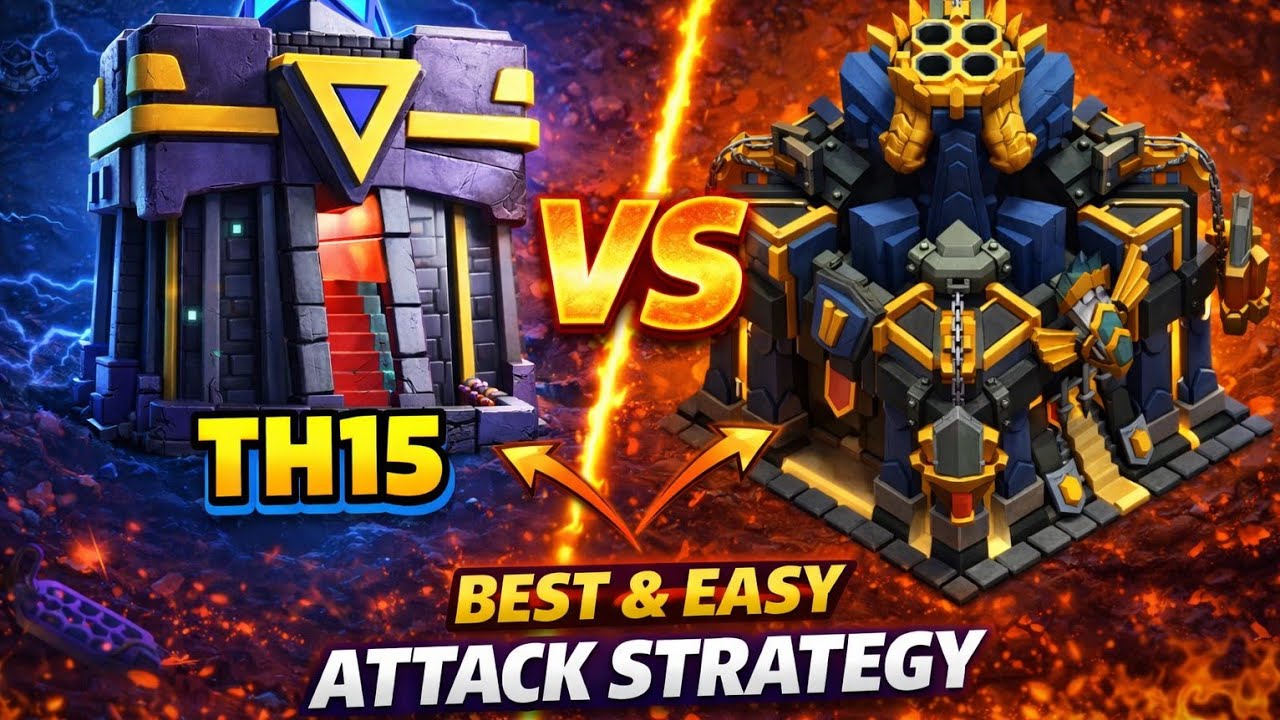 🔥 TH15 vs TH17 – Easy Root Riders Attack Strategy (Clash of Clans) 🔥 