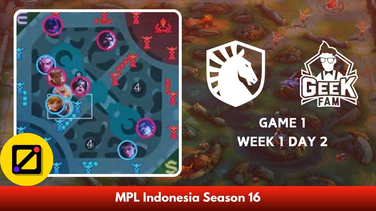 [Mini Map] Team Liquid ID vs Geek Fam ID - Game 1 - Week 1 Day 2 - Regular Season - MPL ID S16