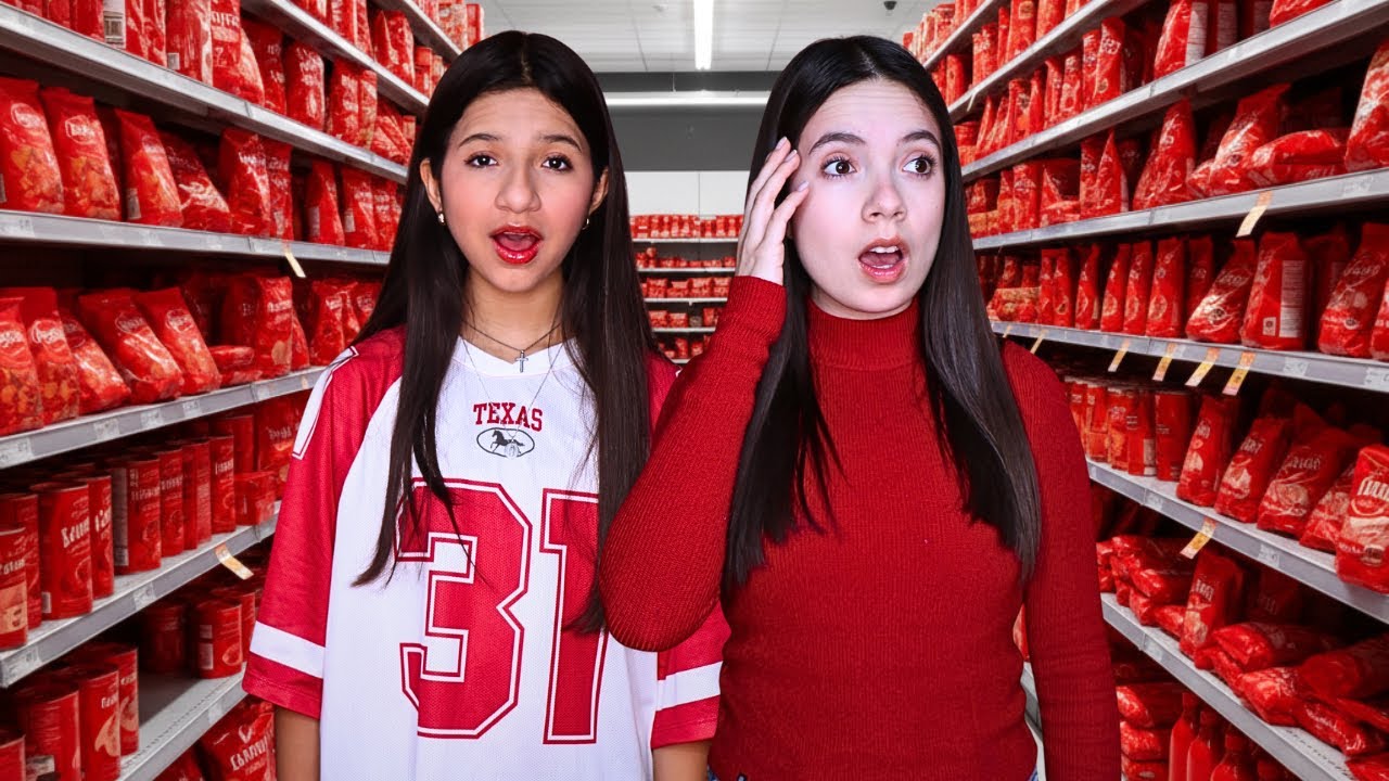 COMPRANDO TODO DE ROJO ❤️ 