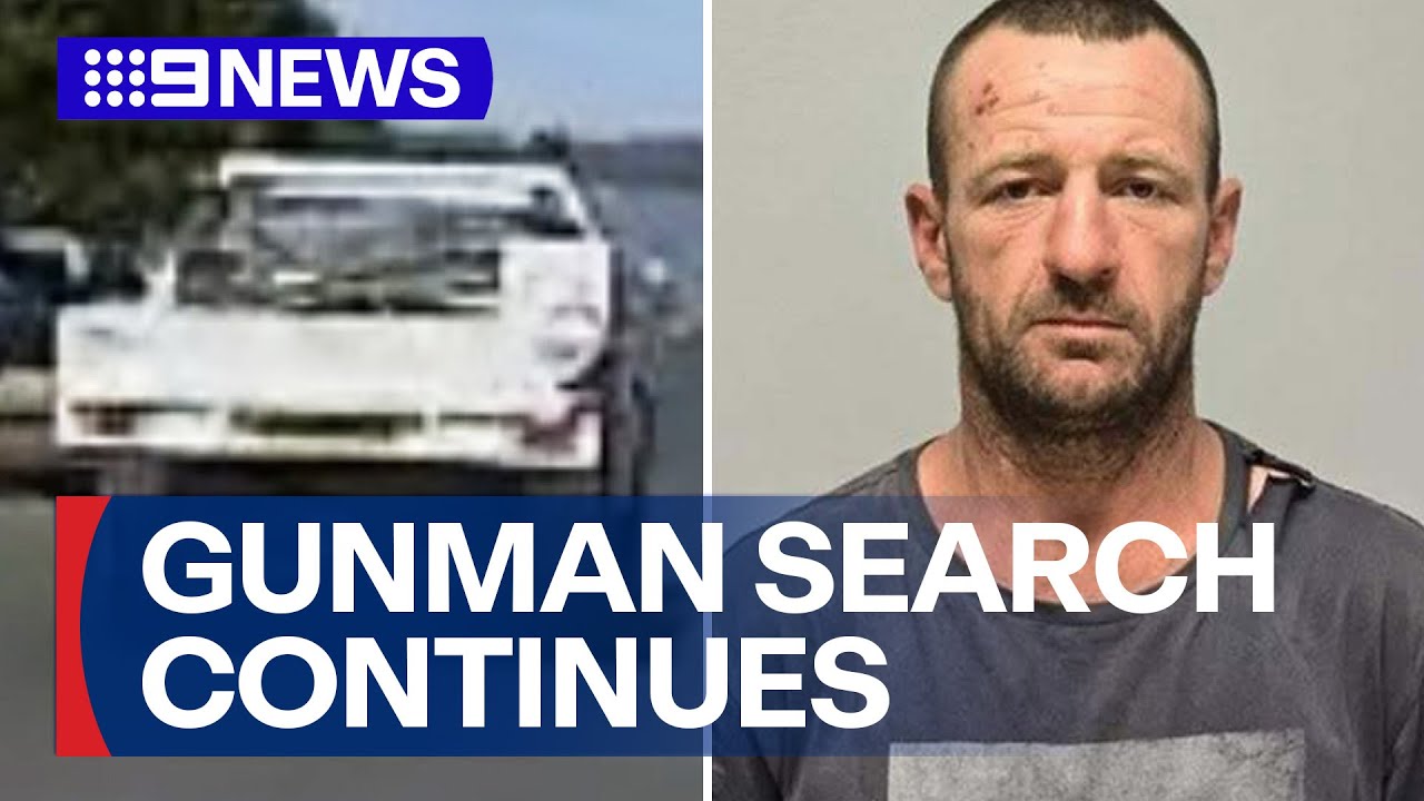 Police searching for car as manhunt for NSW gunman continues | 9 News Australia