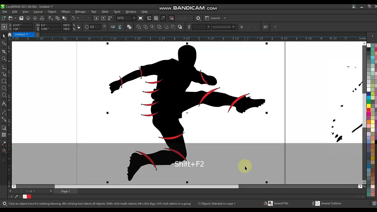 How to Create Vector Splash Football Player Icon in Coreldraw - Ahsan Sabri