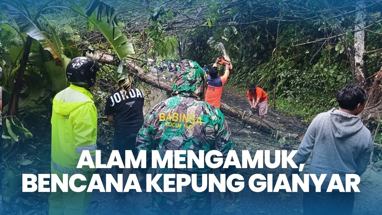 Bencana alam: Kerusakan Akibat Bencana di Kabupaten Gianyar, Bali, Selasa 24 Februari 2026.