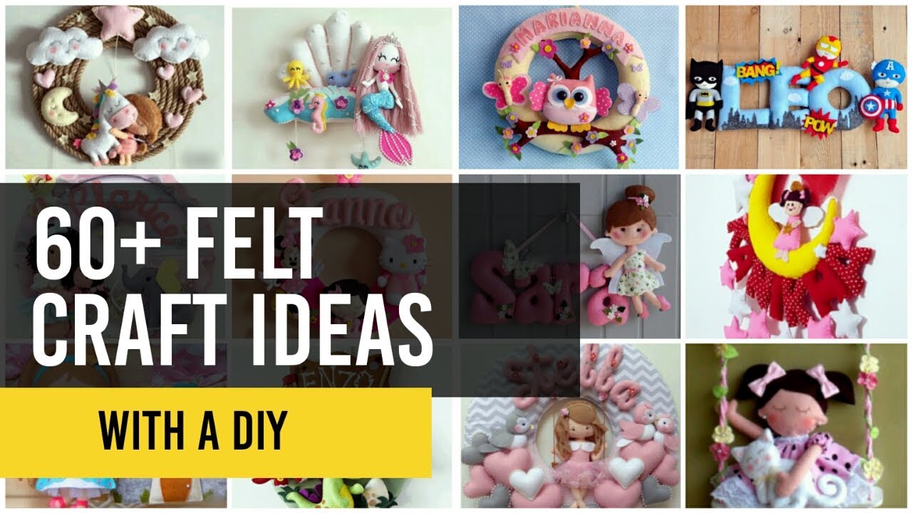 60+ Felt Craft Ideas With A DIY / Felt Kids Room Decor Ideas / DIY Felt Kids Room Decor