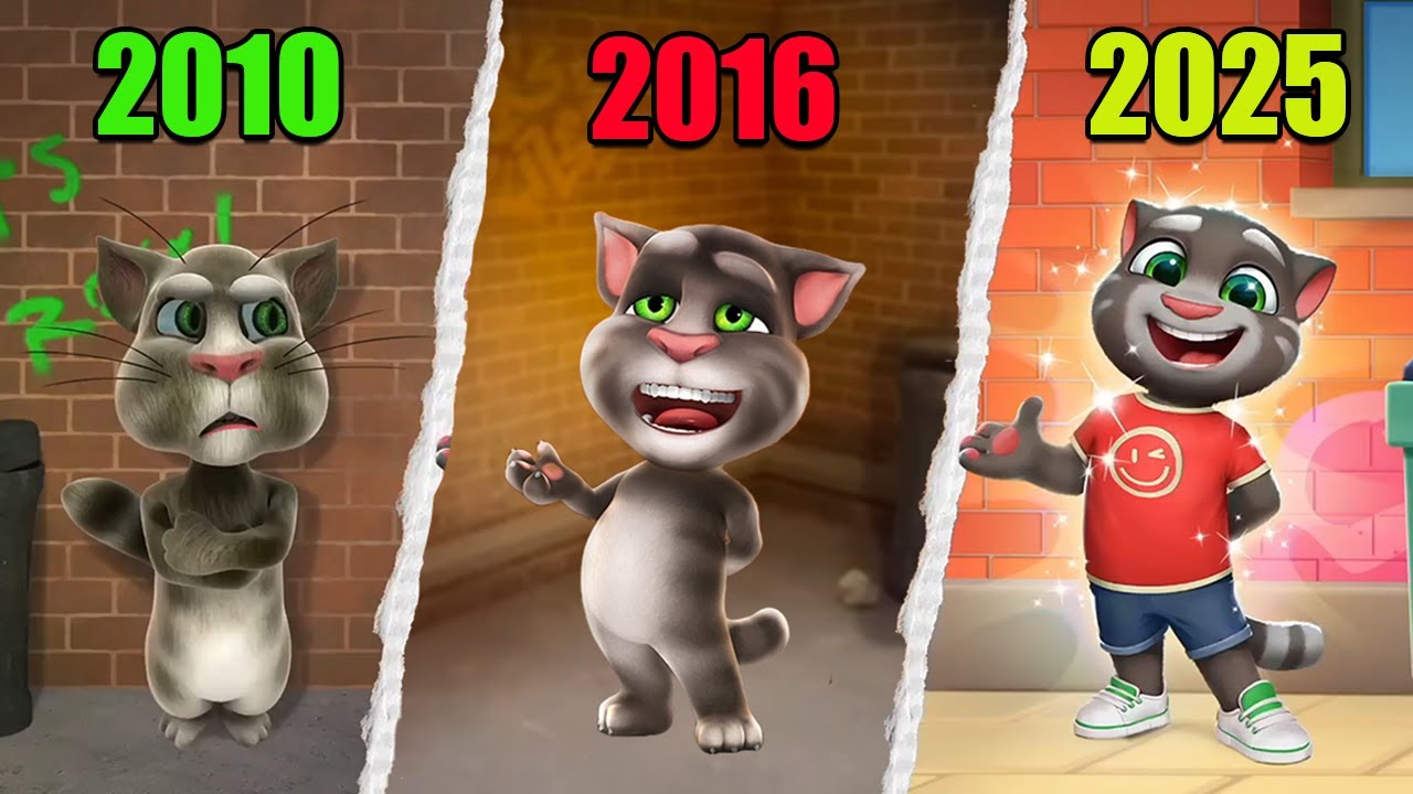 Talking Tom Cat Evolution 2010–2025 All Versions Compared