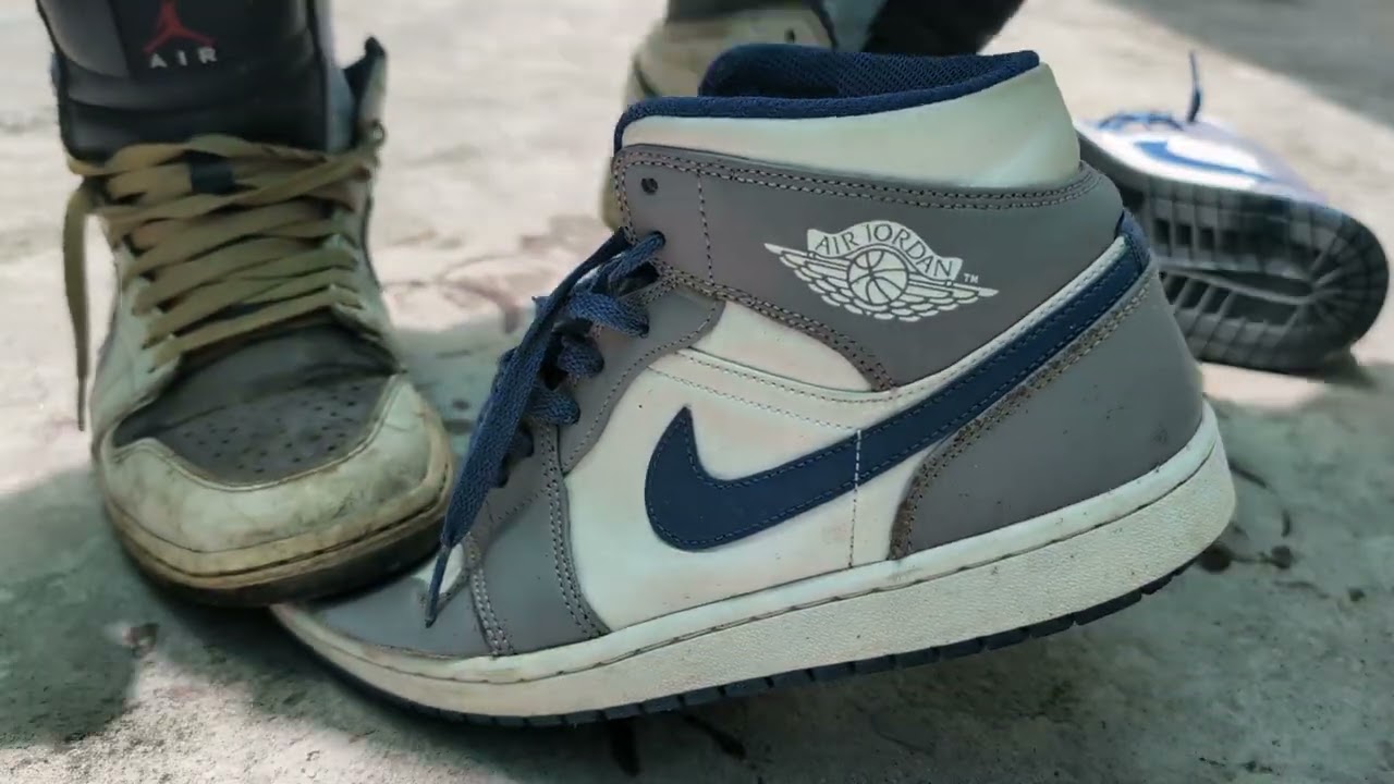 Trashed and Dirty Nike Jordan 1 Mid