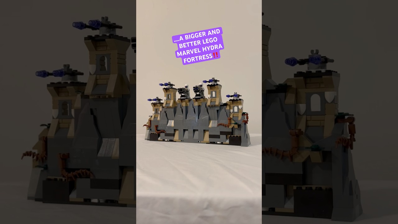 BIGGER and BETTER LEGO Marvel HYDRA FORTRESS Custom Build!!! #legomarvel #legocustom #marvel #lego