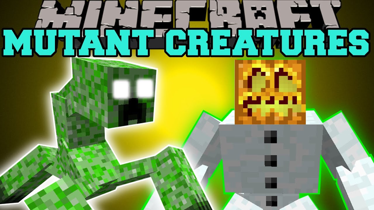 Minecraft: MUTANT CREATURES MOD (MUTANT CREEPER & MUTANT SNOW GOLEM) Mod Showcase
