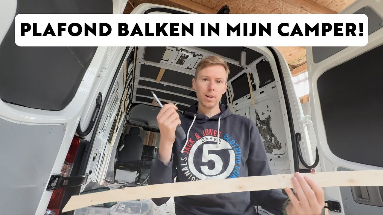 Balken aan het camperplafond monteren | Blindklinkmoeren + isolatie