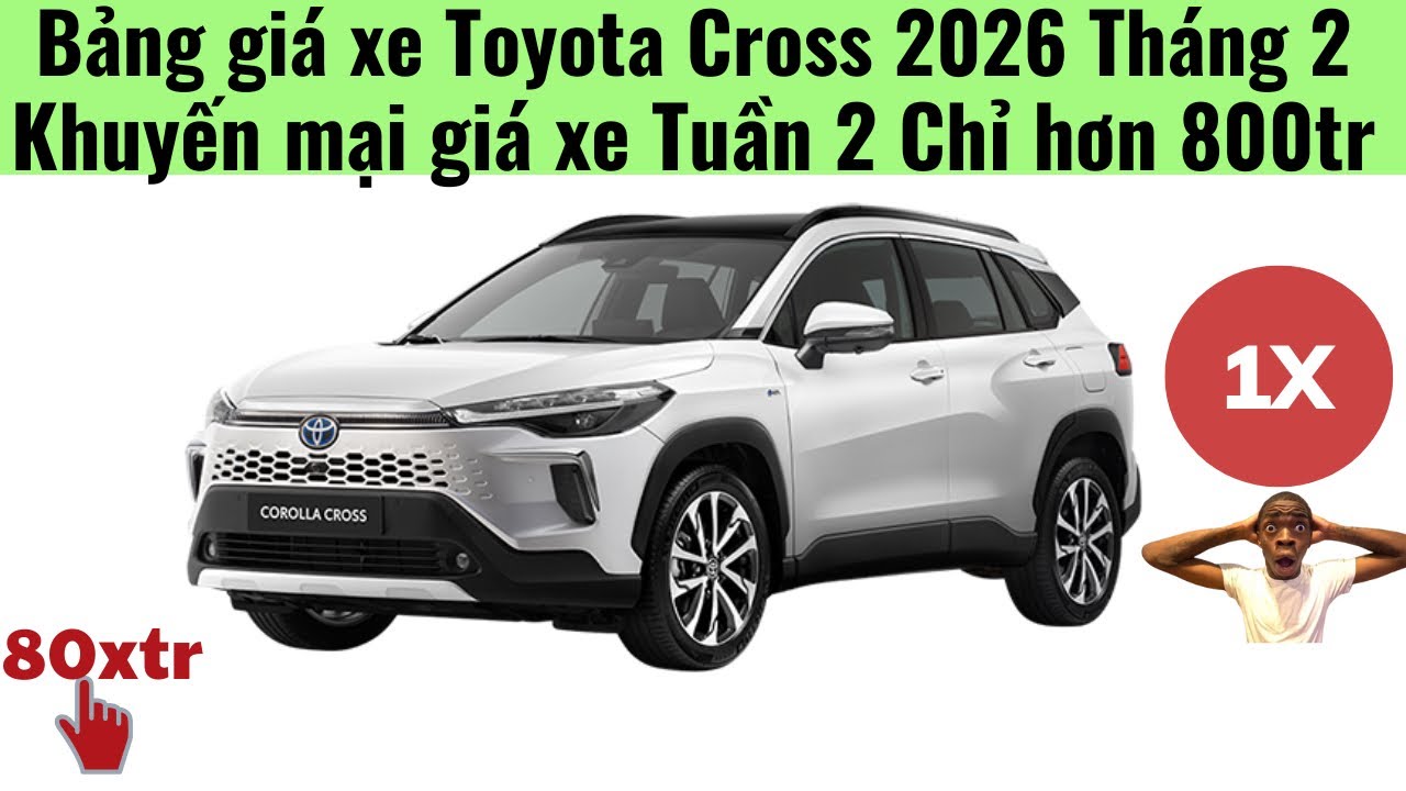 Bảng giá Toyota Cross 2026 Tuần 2 Tháng 2|Giá lăn bánh hấp dẫn mới nhất|Toyota Pháp Vân Hà Nội