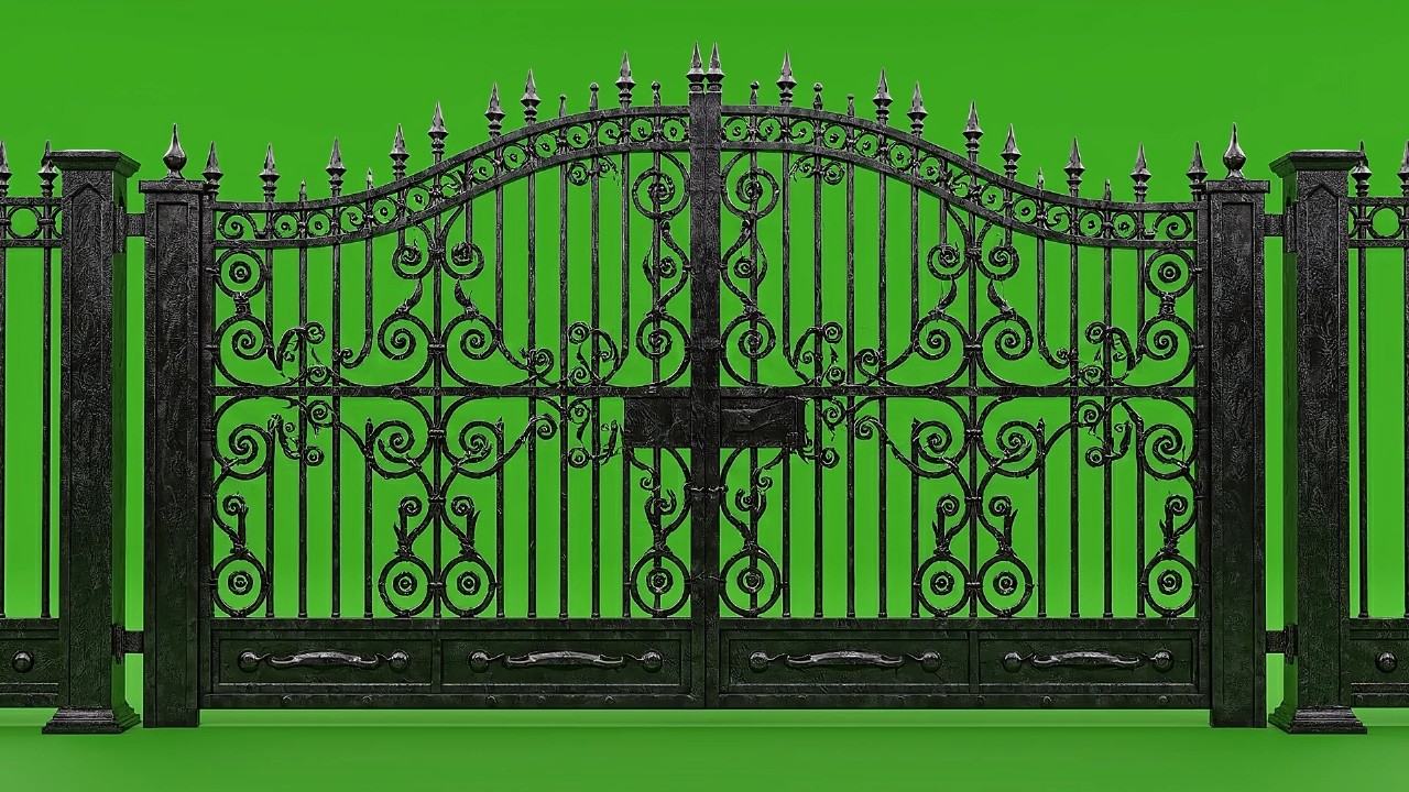 Realistic Cancello Gate Open Effect for Green Screen