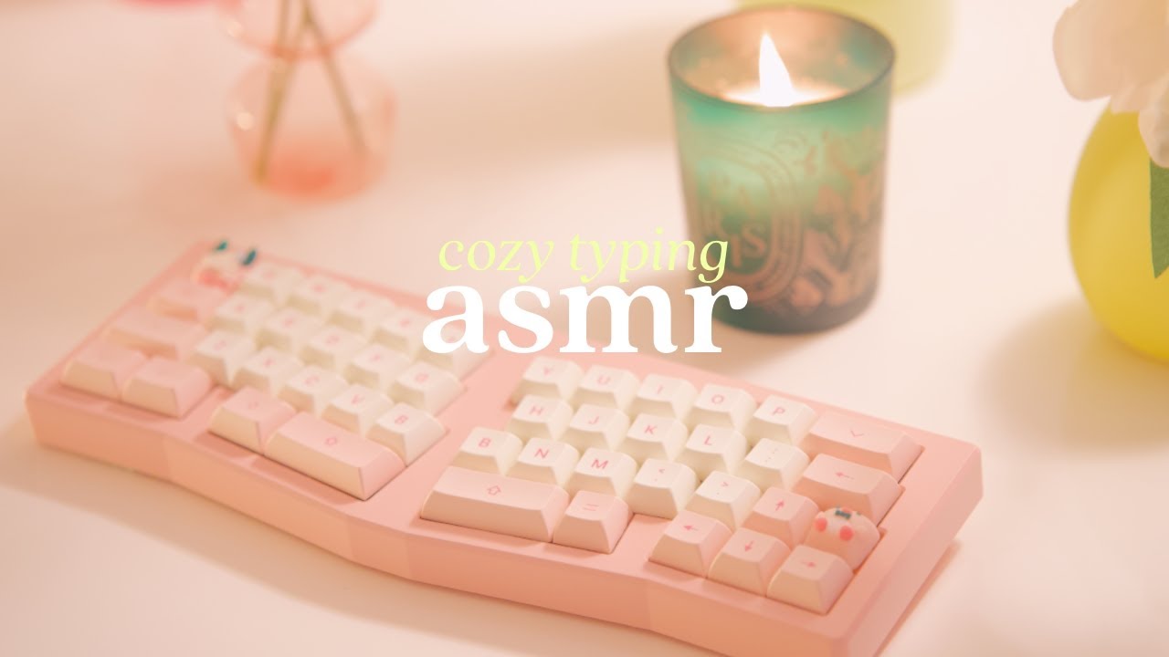 asmr cozy keyboard typing 🌱  1 hour typing for study and work