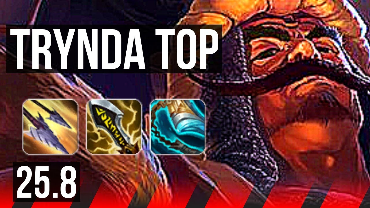 TRYNDAMERE vs SION (TOP) | Rank 1 Trynda, 8 solo kills, 18/2/7, Legendary | JP Challenger | 25.8
