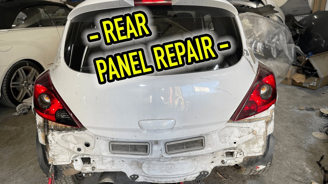 Rebuilding A Wrecked Vauxhall Corsa From Copart - Fitting the Replacement rear panel (PART 2)