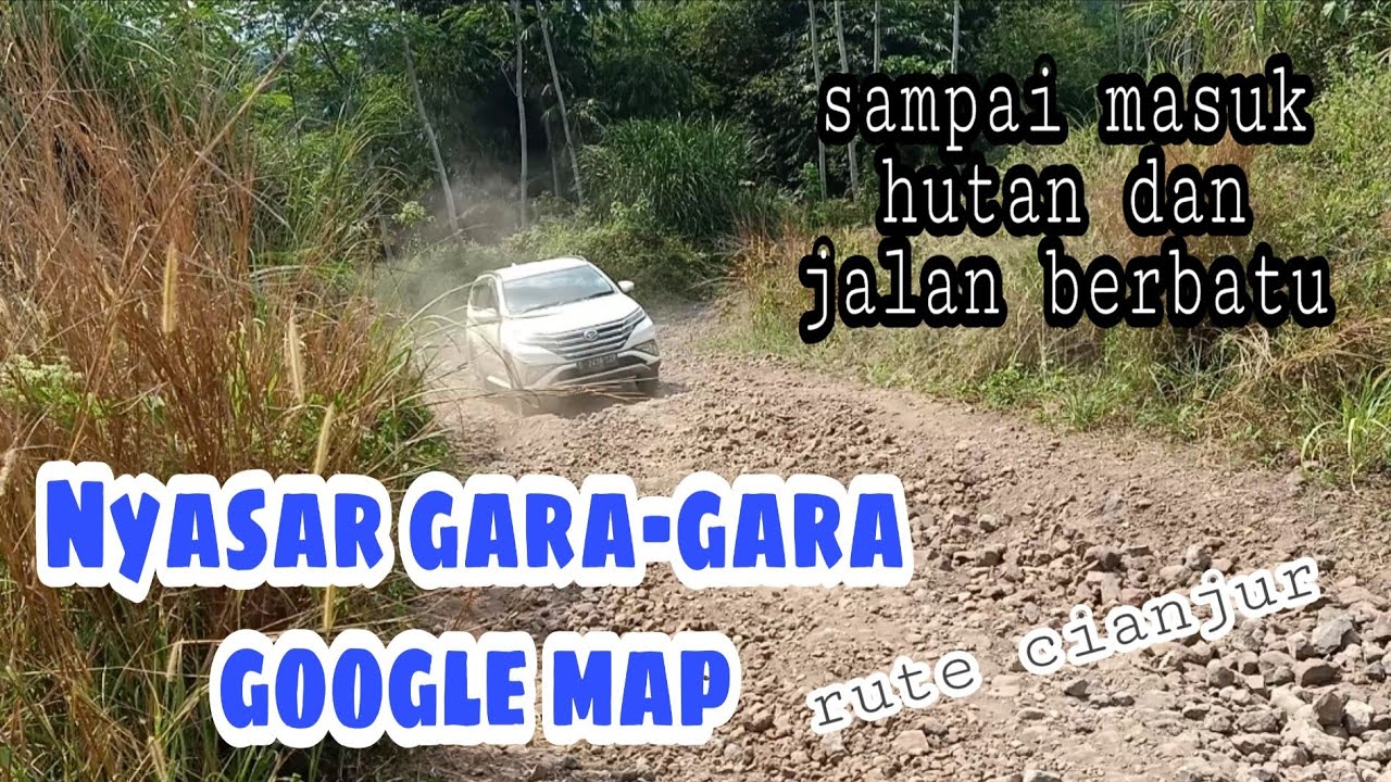 Nyasar gara-gara google map.lewat jalan alternatif sampe ketemu jalan di bawah bukit