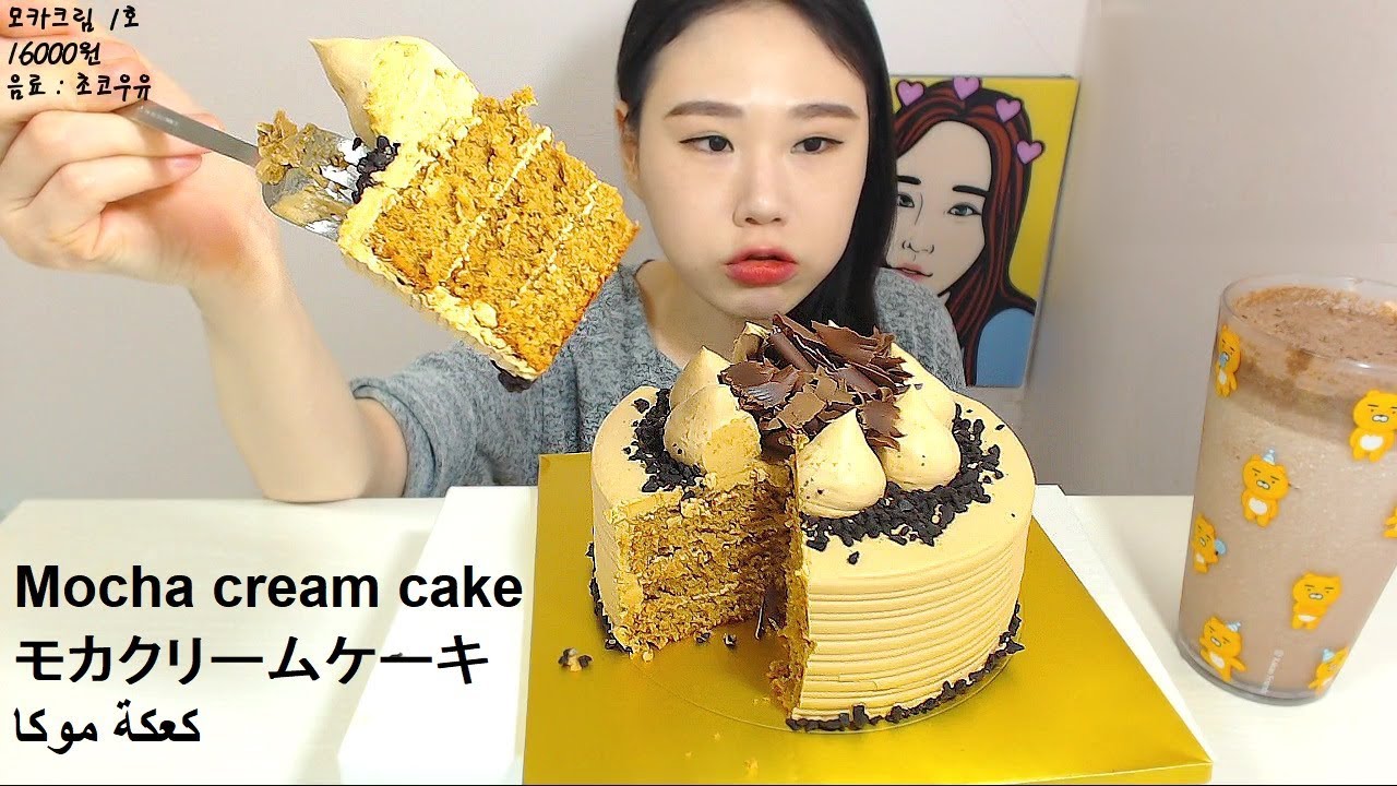 모카크림케이크 먹방 Mukbang eating show 180714