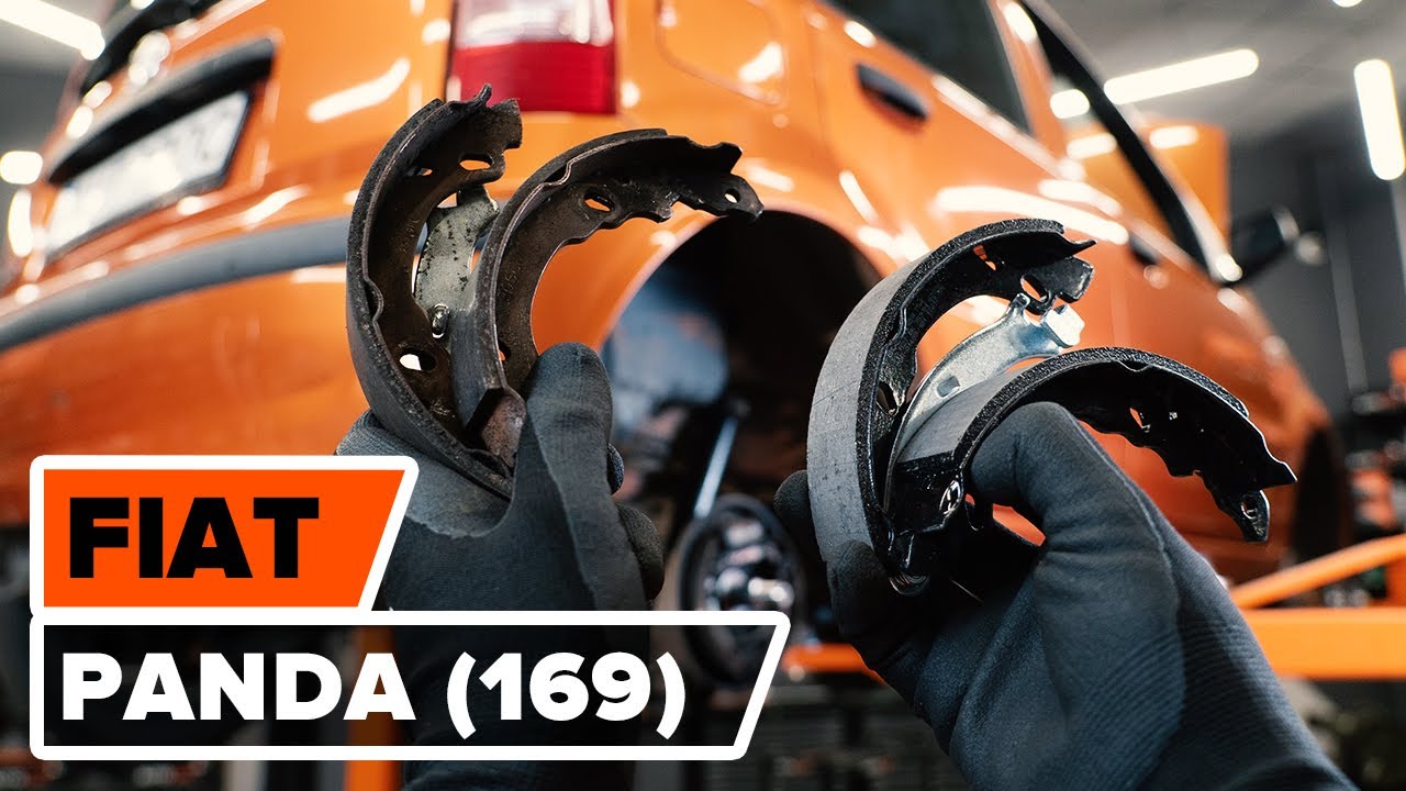Hvordan bytte bak bremsesko der på FIAT PANDA (169) [AUTODOC-VIDEOLEKSJONER]