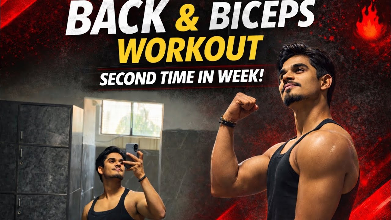 Back or Biceps Peak Workout! 2nd Session of the week 💪🔥 #FitnessVlog