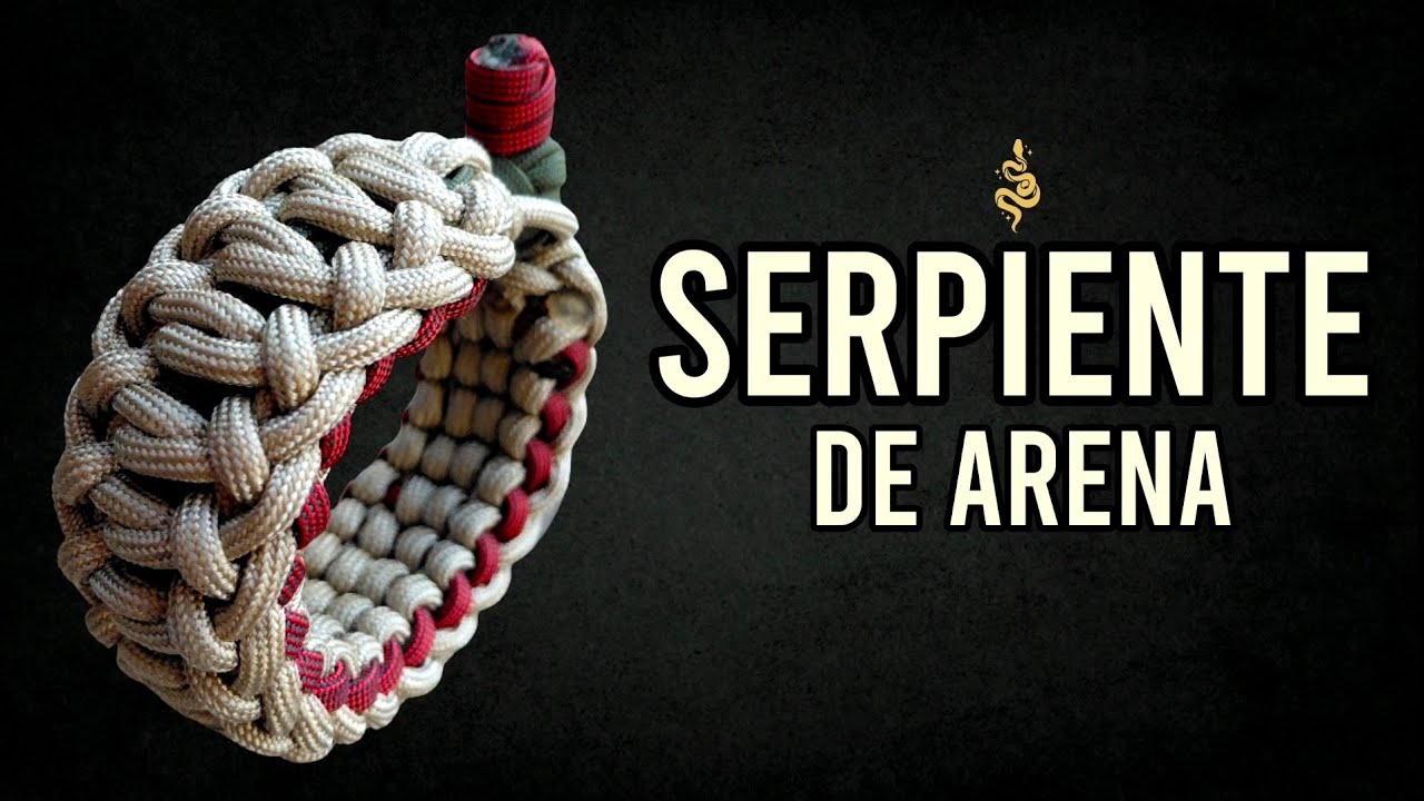 👉 Serpiente de Arena 🐍 | Pulsera de Paracord 750 y 550 paso a paso