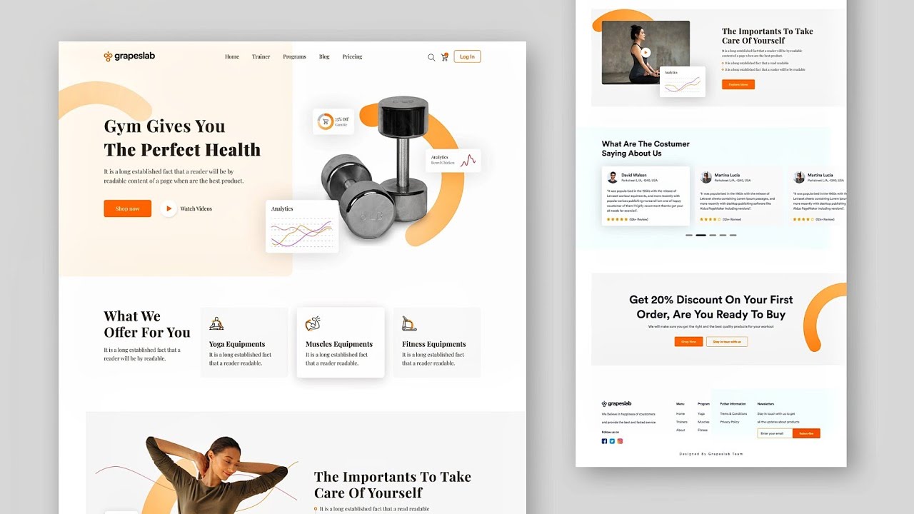 🔥Complete Responsive Gym Website with ReactJS + Tailwind CSS + Framer-motion | Yoga Website