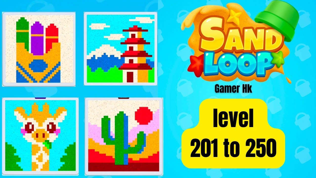 Sand loop level 201 to 250 Walkthrough Solution 