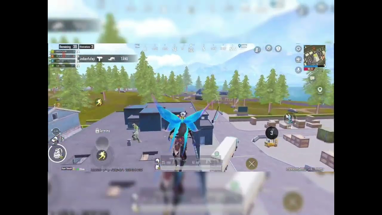 GHOST GAMING defeat enemy using flora wing but last enemy kill me#bgmi 