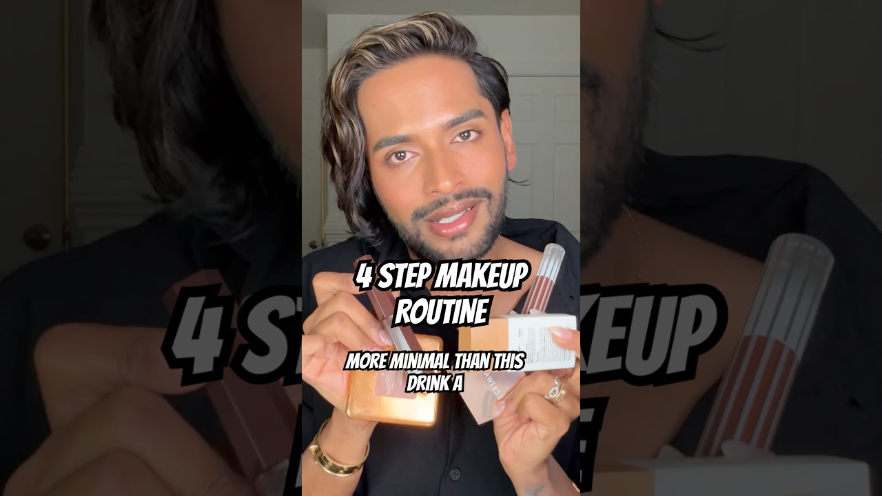 4 STEP MAKEUP ROUTINE &hearts;️👍🏽 #minimalmakeup #makeup