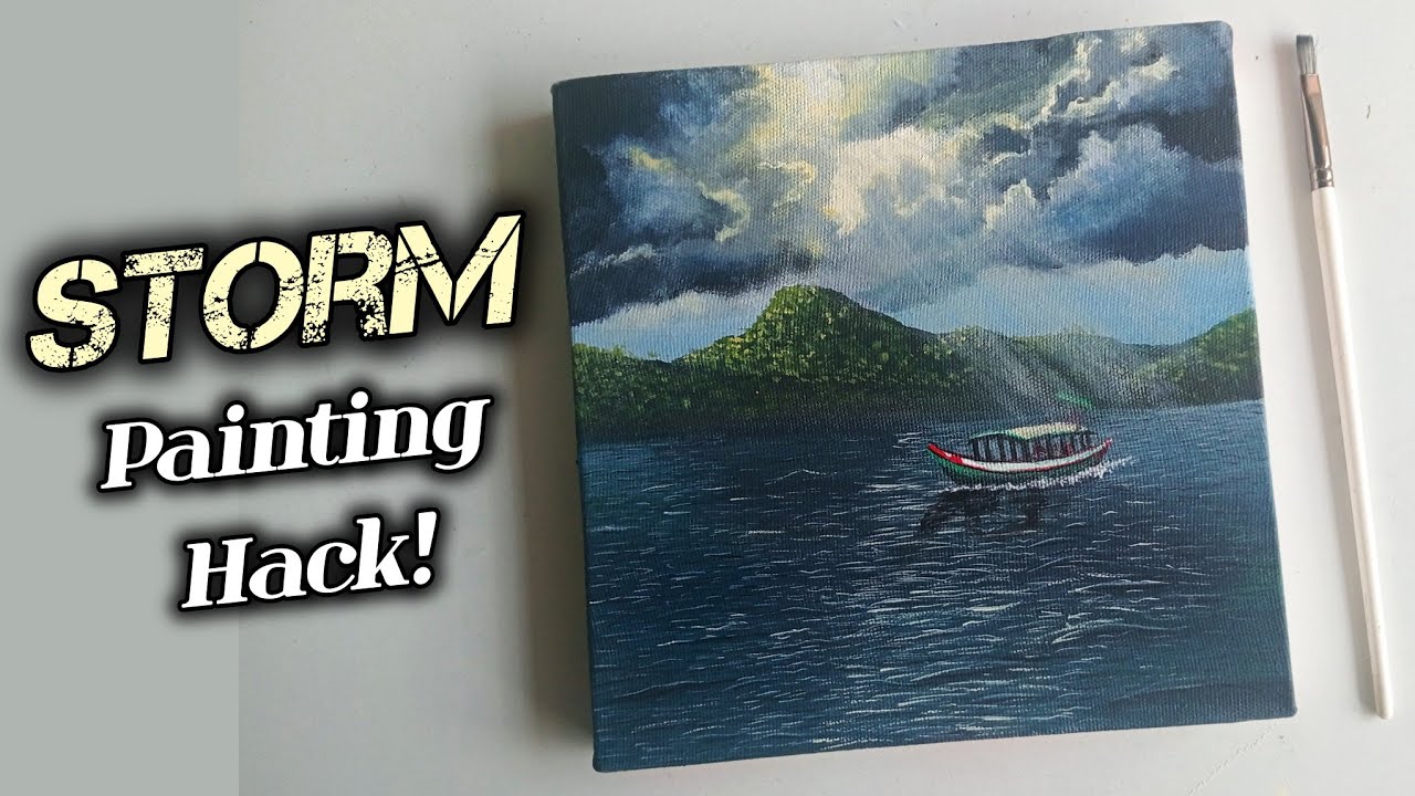 Beginner? Paint This Epic Stormy Boat Scene 🎨🌊
