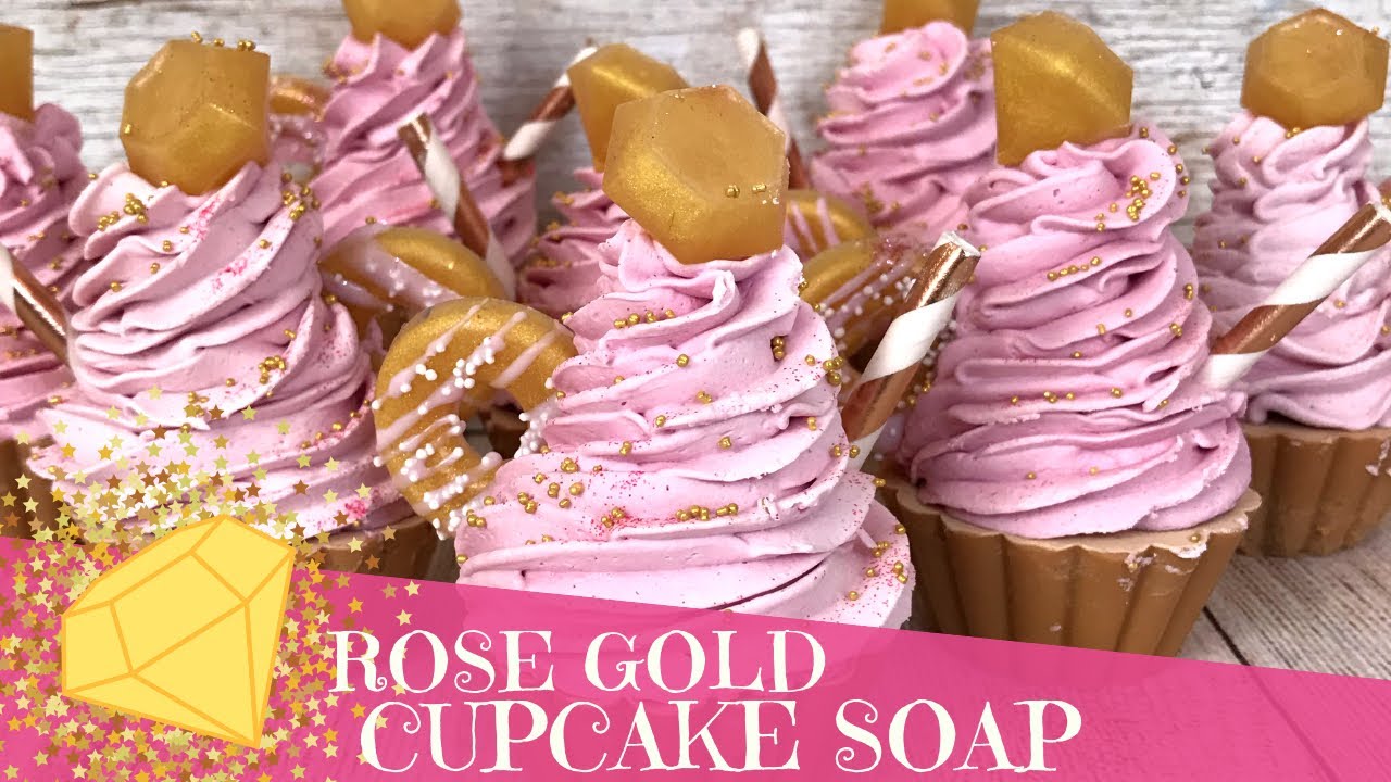 Making of Rose Gold Cupcake Soaps | 🌹 LUNA FAE CREATIONS