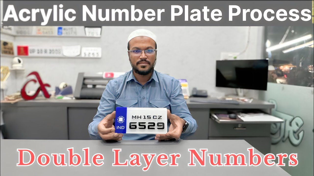 How To Make Acrylic Number Plate || Its Classic Art