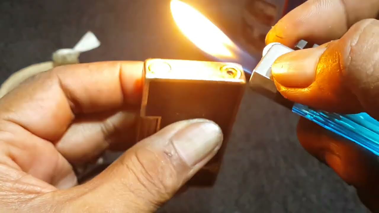 Cara Memperbaiki korek api St Dupont lighter Bocor tanpa alat dan sparepart cukup pake bambu