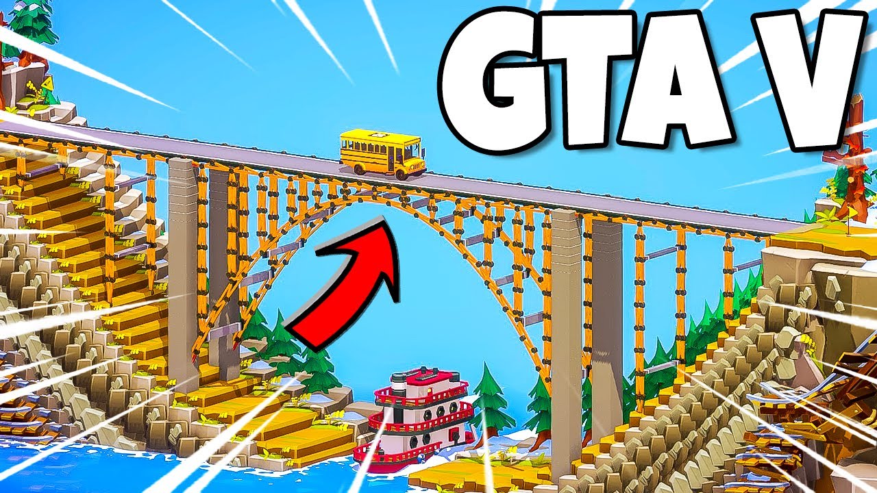 Recreating a famous GTA V bridge in Poly Bridge 3!