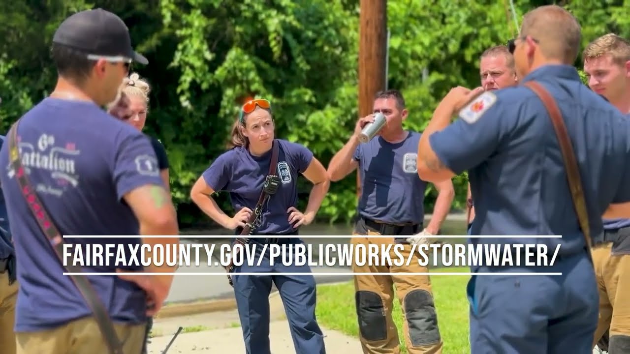 Fairfax County DPWES and Fire & Rescue Team Up for Rare Training Opportunity