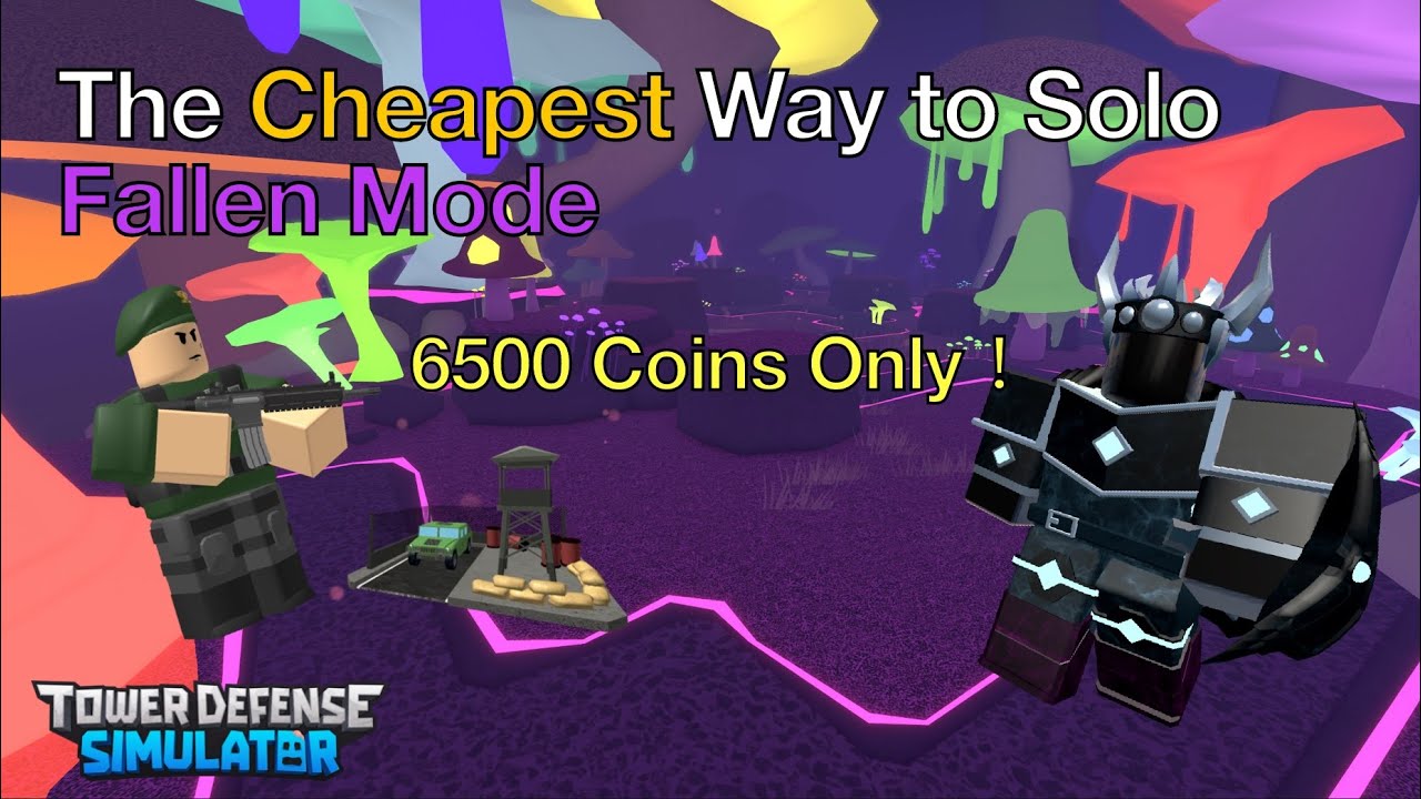 [6500 Coins] THE Actual Cheapest Way to Solo Triumph Fallen Mode | Tower Defense Simulator