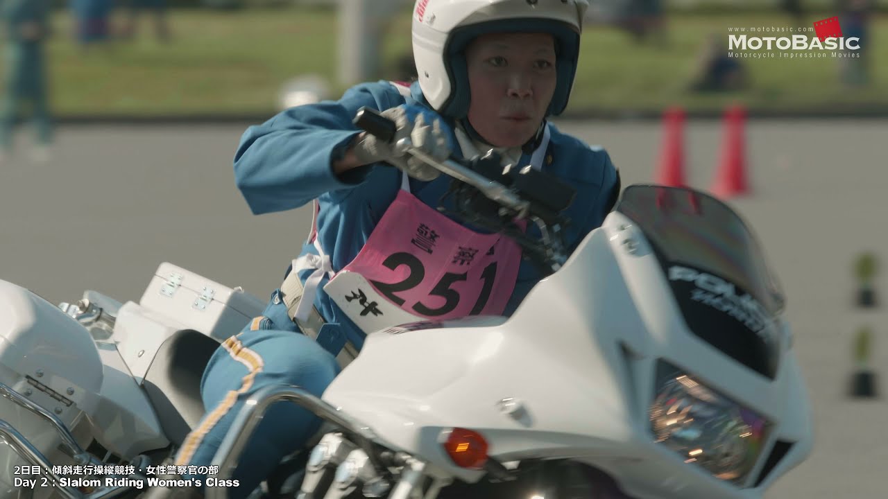 白バイ最速女王！2021 第51回全国白バイ安全運転競技大会 Vol.3・傾斜行操縦競技・女性の部～ All Japan Police Motorcycle Competition Digest