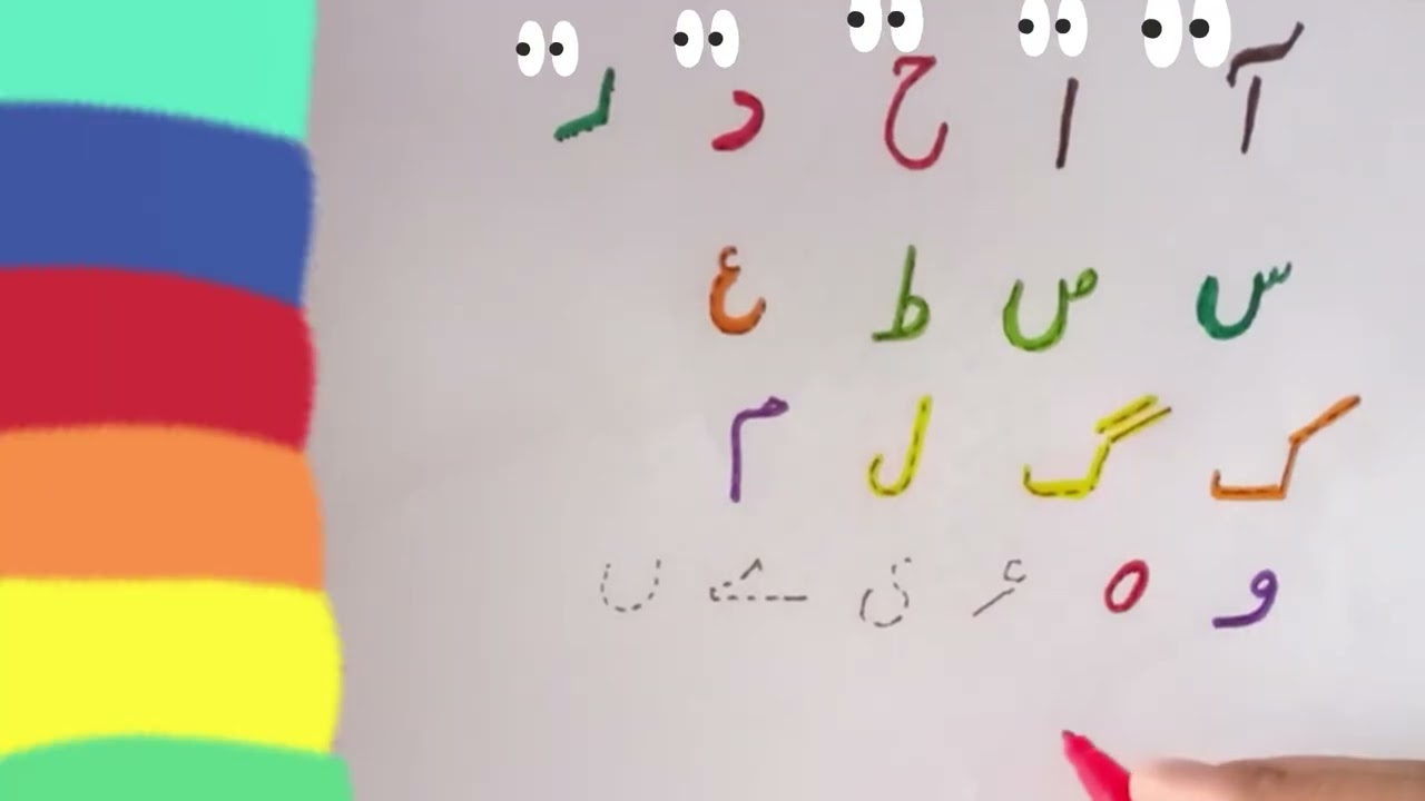 Urdu alphabet Urdu translation Alif taa yaa Alif anar alif baa taa for kids and Toddlers.... 