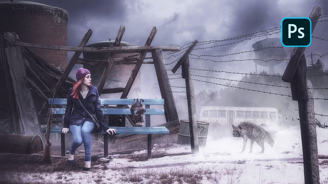hunt or be hunted photoshop manipulation tutorial Adding snow effect ( Free PSD )