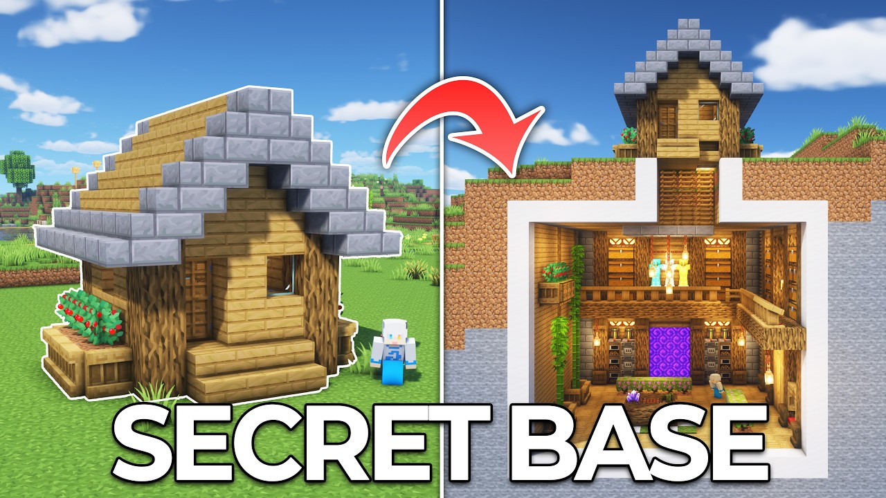 ⛏️ Minecraft :: Как построить секретную базу в своём доме 🤫🏡
