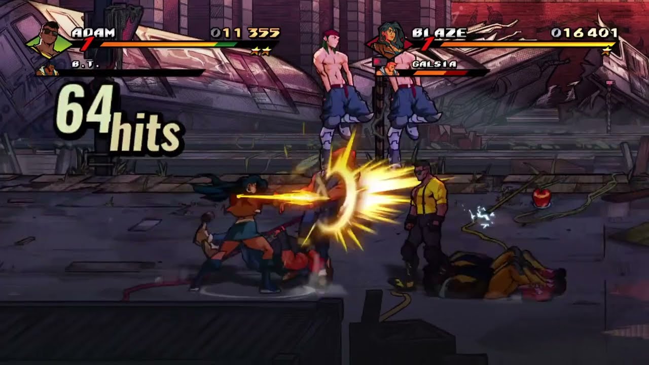 Streets of rage 4 - Mania+ - Arcade Mode - Blaze & Adam Win