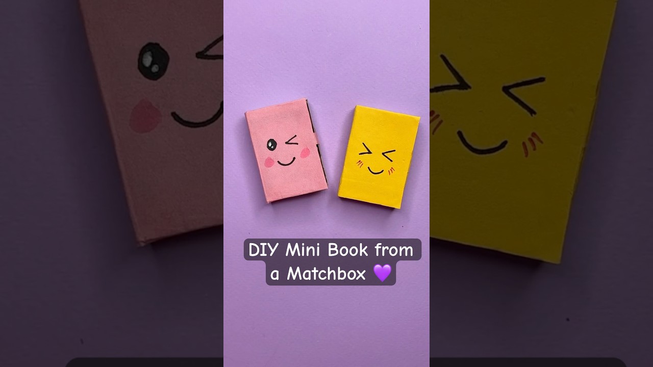 DIY Mini Book Storage Box Matchbox 💜 Mini Notebook