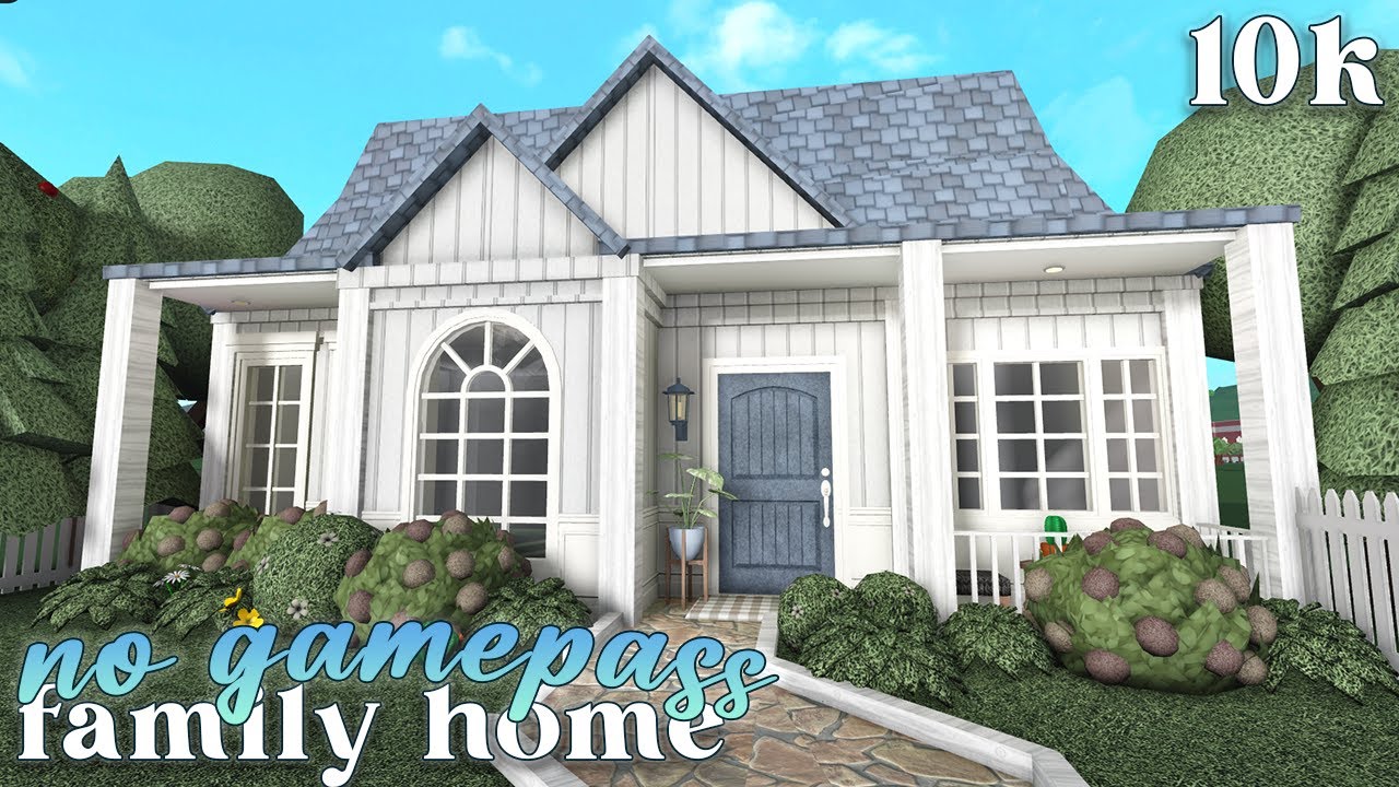 Bloxburg : 10k No Gamepasses Light Botanical Family Home | No Large Plot | Roblox - House Build