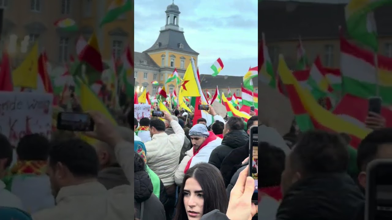 Bonn’da Rojava Yürüyüşü: On Binler KÜRDİSTAN Bayraklarıyla Meydandaydı | Şiwan Perwer & Xêro Abbas 