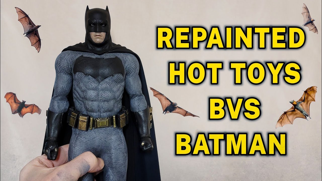 REPAINTING HOT TOYS BVS BATMAN BATSUIT.