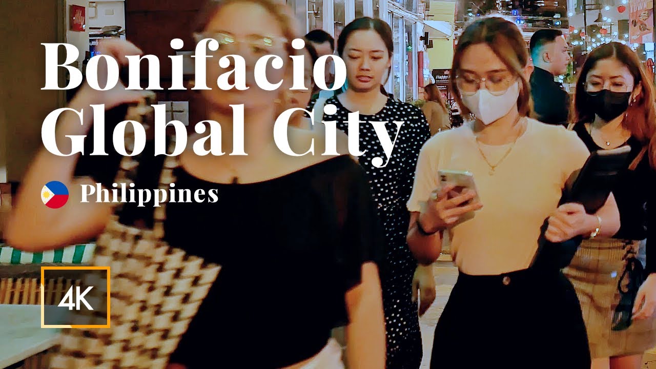 4K BGC at Night - Walking in Serendra, Bonifacio High Street, Forbes Town, Philippines.