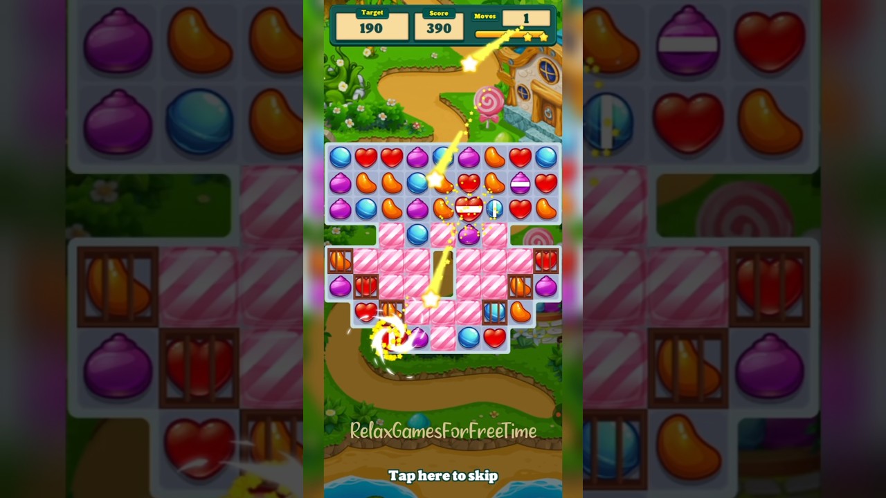 Candy Craze Match 3 Games - Level 1 gameplay walkthrough match 3 puzzle game
