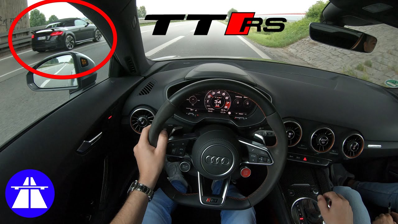 AUDI TT RS 400HP TEST DRIVE GERMAN AUTOBAHN 4K TOP SPEED MAX ACCELERATION