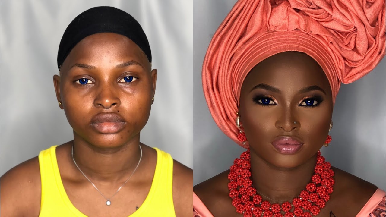 HOW TO | NIGERIAN | YORUBA BRIDAL MAKEUP | TUTORIAL  #nigerianwedding #makeuptutorial  #woc #makeup