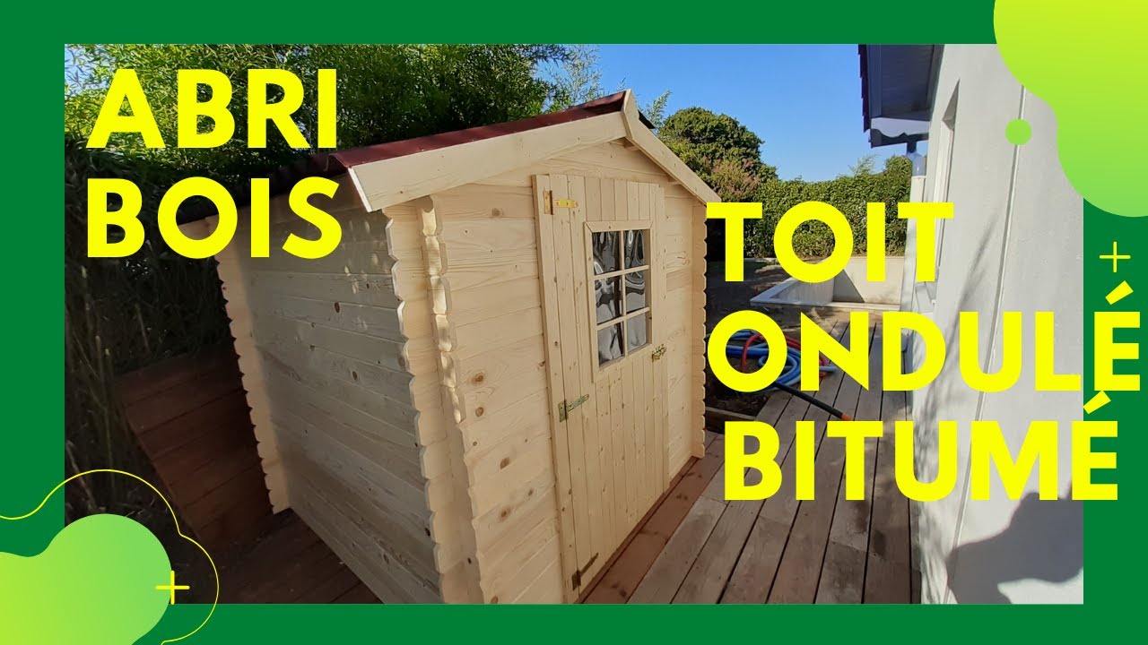 monter un abri jardin en bois avec toit ondulé bitumé ( facile )